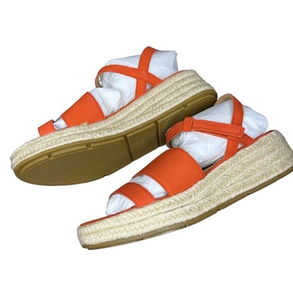 Eileen Fisher Devi-Tn Tangelo Tumbled Nubuck Platform NWT Size 7M - Picture 1 of 6